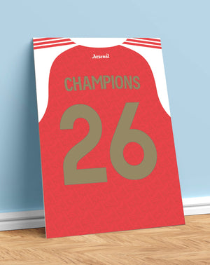 Arsenal Champions 26 Shirt Poster (25/26)